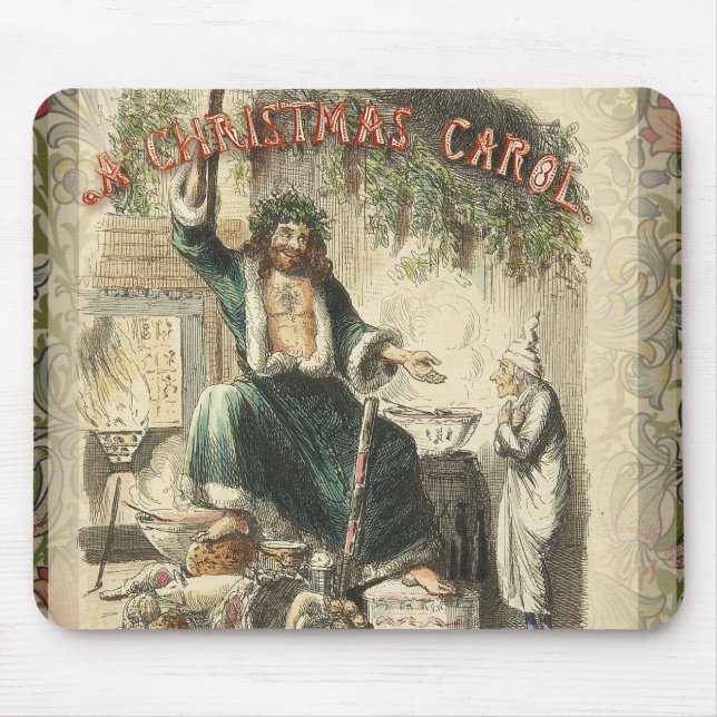 Alfombrilla De Ratón Navidades de Scrooge Carol Art Imprimir Ilustracio (Frente)