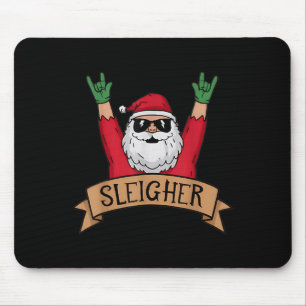 Alfombrilla De Ratón Navidades de Sleigher Rock N Roll Santa Claus