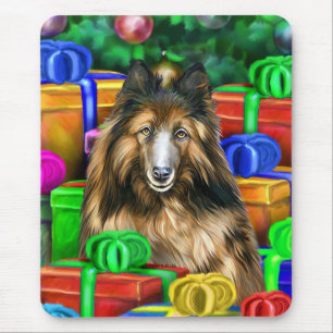 Alfombrilla De Ratón Navidades de Tervuren de Bélgica abren regalos