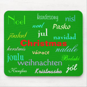 Alfombrilla De Ratón Navidades De Todo El Mundo En Verde