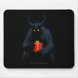 Alfombrilla De Ratón Navidades de vacaciones Gruss Vom Krampus Horns Vi