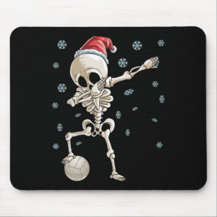 Alfombrilla De Ratón Navidades de voleibol de Dabbing Skeleton