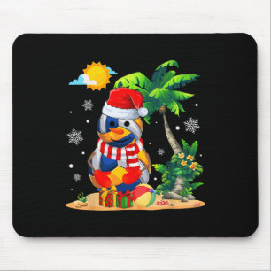Alfombrilla De Ratón Navidades De Voleibol De Snowman Santa Hat En Juli