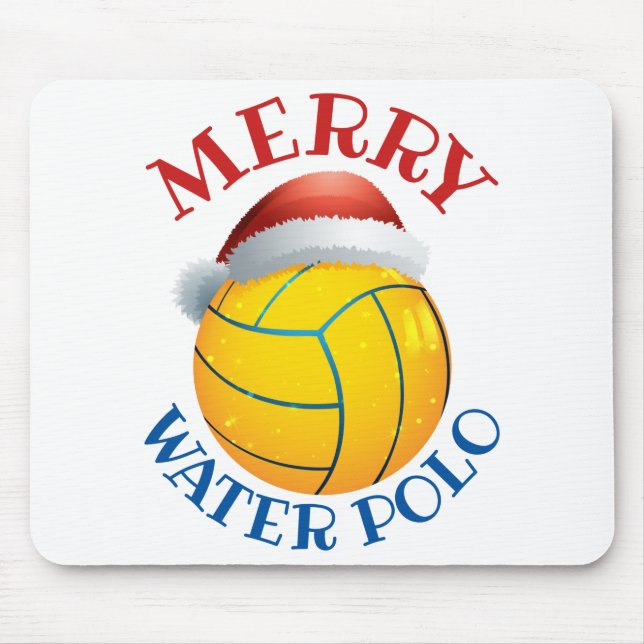 Alfombrilla De Ratón Navidades de waterpolo con gorro (Frente)