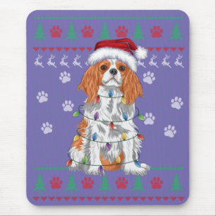 Alfombrilla De Ratón Navidades del Cavalier King Charles Spaniel Sudor 