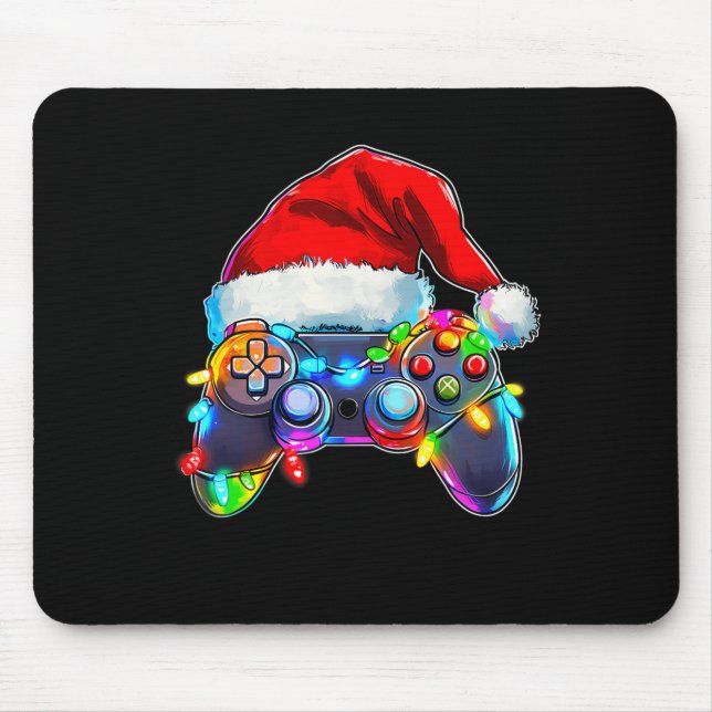 Alfombrilla De Ratón Navidades del controlador de videojuegos Santa Hat (Frente)