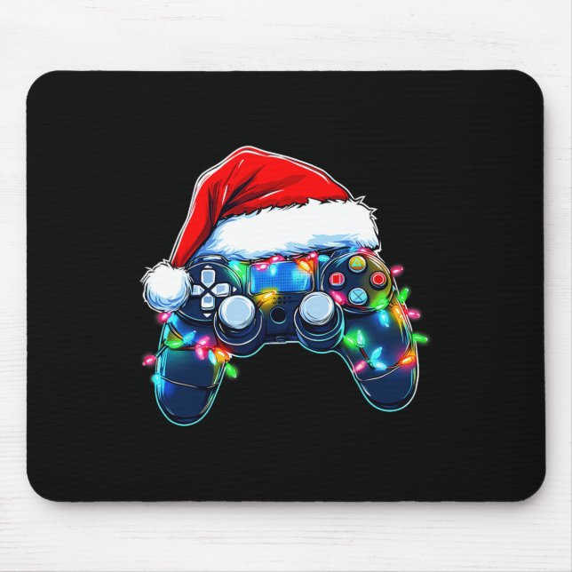 Alfombrilla De Ratón Navidades del controlador de videojuegos Santa Hat (Frente)