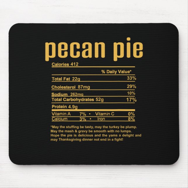 Alfombrilla De Ratón Navidades del Día de Acción de Gracias Pecan Pie H (Frente)