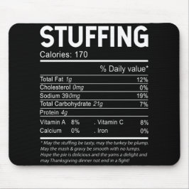 Alfombrilla De Ratón Navidades del día de gracias rellenando hechos nut