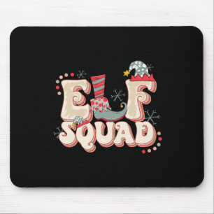 Alfombrilla De Ratón Navidades del equipo de retro Elf coincidiendo con