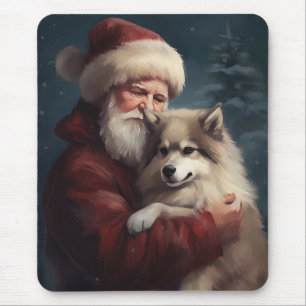 Alfombrilla De Ratón Navidades del festival Lapphund Santa Claus en Fin