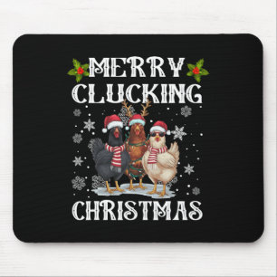 Alfombrilla De Ratón Navidades del Merry Clucking Funny Chicken Santa H