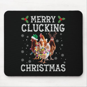 Alfombrilla De Ratón Navidades del Merry Clucking Funny Chicken Santa H