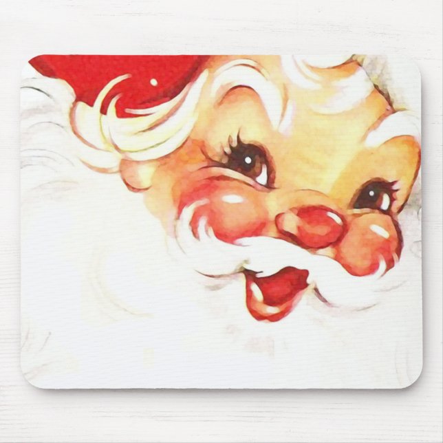Alfombrilla De Ratón Navidades del Viejo Santa Claus Retro Jolly (Frente)