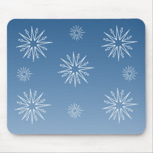Alfombrilla De Ratón Navidades deslumbrantes Stars Mousepad, azul