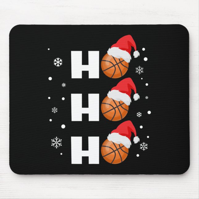 Alfombrilla De Ratón Navidades divertidos Baloncestistas Ho Ho Ho Ho Ho (Frente)