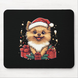 Alfombrilla De Ratón Navidades divertidos de Santa Hat Pomerania