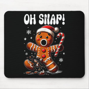 Alfombrilla De Ratón Navidades divertidos Gingerbread Man Oh Snap Set P