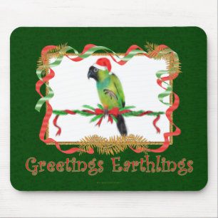 Alfombrilla De Ratón Navidades divertidos Mousepad Nanday Conure Parrot