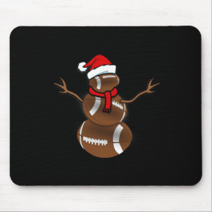 Alfombrilla De Ratón Navidades divertidos pelota de fútbol Santa Snowma