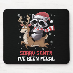 Alfombrilla De Ratón Navidades divertidos Raccoon Meme Lo siento Santa 