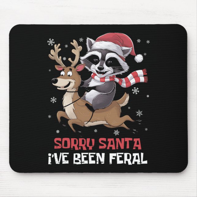 Alfombrilla De Ratón Navidades divertidos Raccoon Meme Lo siento Santa  (Frente)