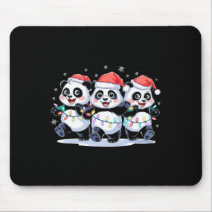 Alfombrilla De Ratón Navidades divertidos Santa Reindeer Cute Panda San