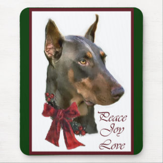 Alfombrilla De Ratón Navidades Doberman Pinscher