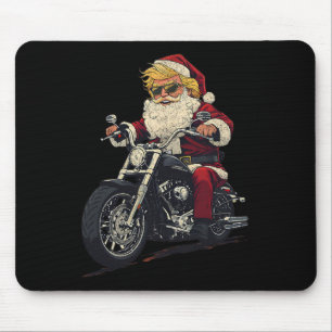 Alfombrilla De Ratón Navidades Donald Trump motociclista Funny Santa