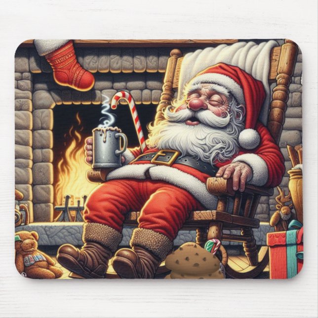 Alfombrilla De Ratón Navidades durmientes de Santa María (Frente)
