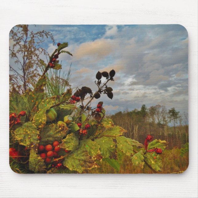 Alfombrilla De Ratón Navidades elegantes de Holly, (Frente)