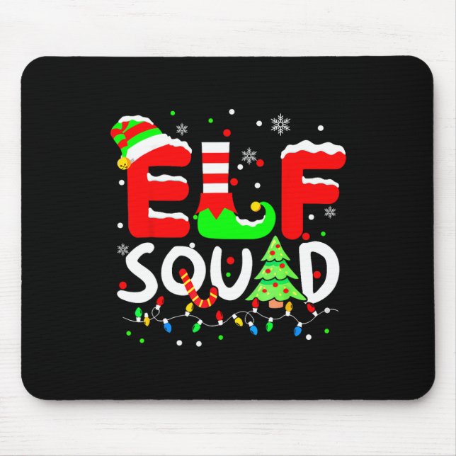 Alfombrilla De Ratón Navidades Elf Squad coinciden con la familia Toddl (Frente)