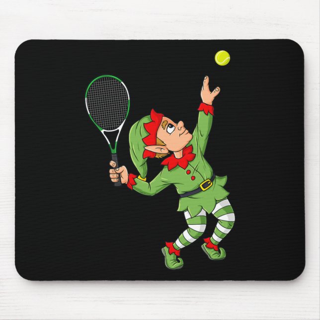 Alfombrilla De Ratón Navidades Elf Tennis Fun Boys Chicas Adolescentes  (Frente)
