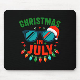 Alfombrilla De Ratón Navidades En Julio Con Sungles Para Summer Beach X