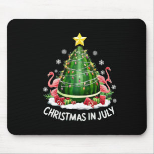 Alfombrilla De Ratón Navidades En Julio De Árbol De sandía Gracioso Fla