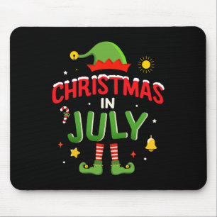 Alfombrilla De Ratón Navidades En Julio Divertido Elf Para Verano Xmas