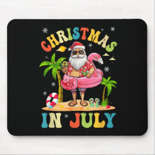 Alfombrilla De Ratón Navidades En Julio Funny Santa Summer Beach Vacati