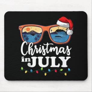 Alfombrilla De Ratón Navidades En Julio Santa Hat Vaca Verano