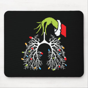 Alfombrilla De Ratón Navidades Enfermera Lung Xmas Luces Divertidas Pul