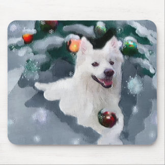 Alfombrilla De Ratón Navidades esquimales de perro de Estados Unidos