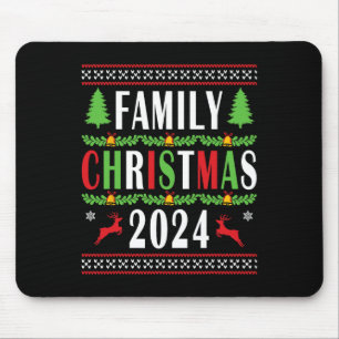 Alfombrilla De Ratón Navidades familiares 2024 Divertido árbol de navid