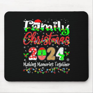 Alfombrilla De Ratón Navidades familiares coincidentes 2024 Santa Hat L