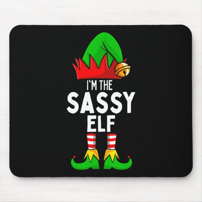 Alfombrilla De Ratón Navidades familiares de Sassy Elf (Frente)