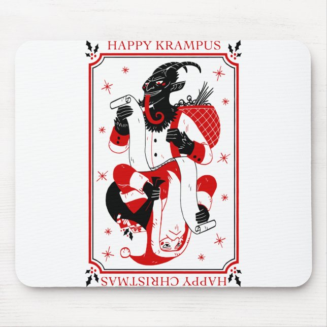 Alfombrilla De Ratón navidades felices krampus (Frente)