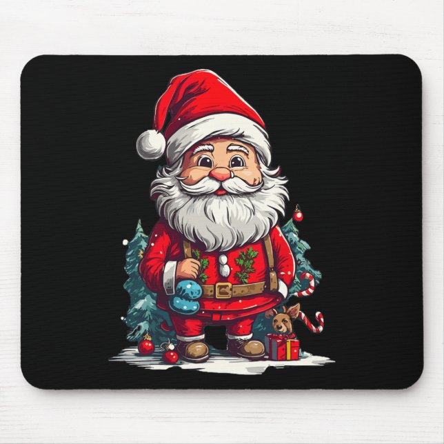 Alfombrilla De Ratón navidades felices Santa para chicas varones1 (Frente)