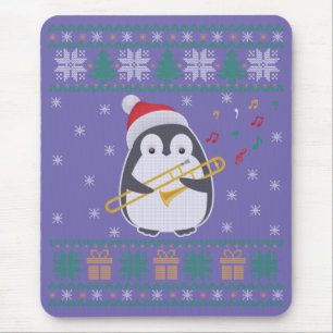 Alfombrilla De Ratón Navidades feos de trombón suéter familia de Navida