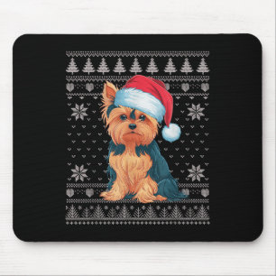 Alfombrilla De Ratón Navidades feos y graciosos de Yorkie sudan Santa X
