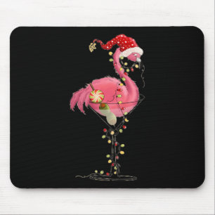 Alfombrilla De Ratón Navidades Flamingo En Martini Gl Por Holi Tropical