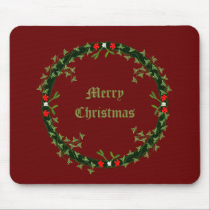 Alfombrilla De Ratón Navidades góticos Personalizado Wreath