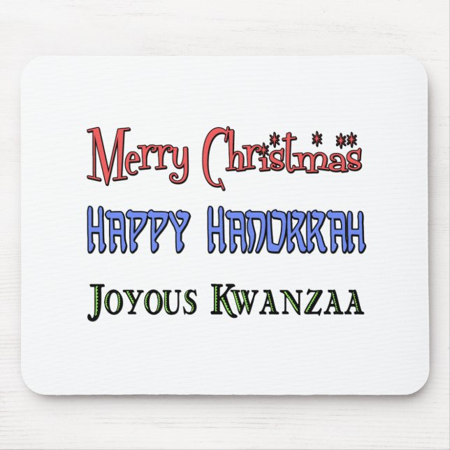 Alfombrilla De Ratón Navidades - Hanukkah - Kwanzaa (Frente)
